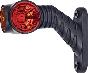 Lampa obrysowa LED, lewa 0.7/1.4W 12/24V biała/pomarańczowa/czerwona 3 LED Kramp LA30016