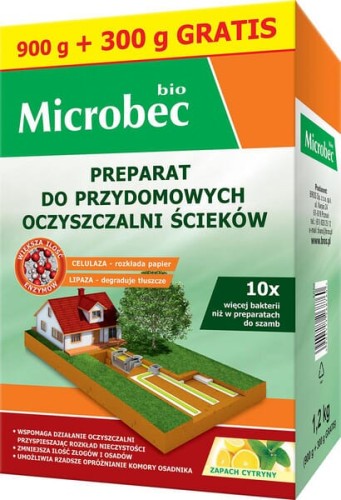 Aktywator do przydomowych oczyszczalni ścieków Microbec Bio, 900g + 300g gratis 15941833 - Intertraktor