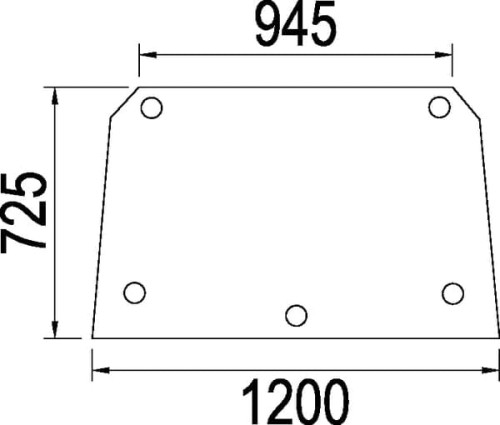Szyba tylna, górna 3226351R3N - Intertraktor