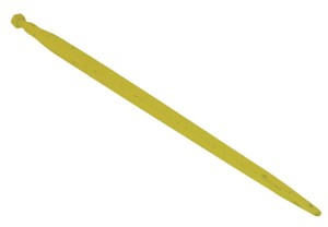 Ząb ładowacza, prosty, profil kwadratowy 36x800 mm końcówka szpiczasta z nakrętką M20x1.5 żółty Stoll 0518280