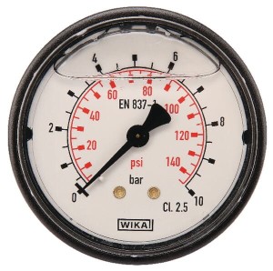 Manometr ø63 mm 0–10 bar przyłącze tylne 1/4" MA6310B04PLGF