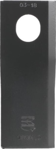 Nożyk kosiarki rotacyjnej lewy 126x47x4 mm owalny otwór 23.0x20.5 mm pasuje do Taarup 25 szt. KT56110900KR - Intertraktor