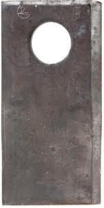 Nożyk kosiarki rotacyjnej lewy 97x48x4 mm otwór Ø 19 mm okrągły pasuje do Kongskilde JF/Stoll 8113800023