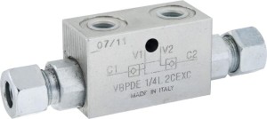 Zawór zwrotny sterowany bliźniaczy VBPDE-2, G1/4" - M18 x 1,5 12L C056V0090