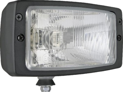 Reflektor przedni halogenowy, prostokątny 12/24V H4, R2, T4W 184x102 mm Kramp LA80164 - Intertraktor