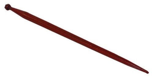 Ząb ładowacza, prosty, profil kwadratowy 37x810 mm końcówka szpiczasta z nakrętką M20x1.5 czerwony Battista Porteri FT8 - Intertraktor