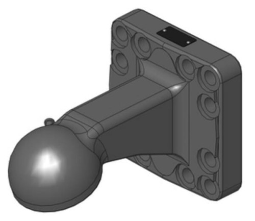 Zaczep kulowy K80® 160x160 20° ISO 24347 00665890A02 - Intertraktor