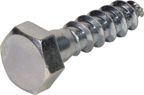 Wkręt do drewna 8x45 mm, 13 mm 6-kt. z łbem na klucz, stal, DIN571 Kramp 571845P100 - Intertraktor