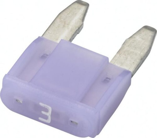 Bezpiecznik płaski Mini, 32V 3A L=16.3 mm purpurowy Pack 10x Hella 8JS728596182 - Intertraktor