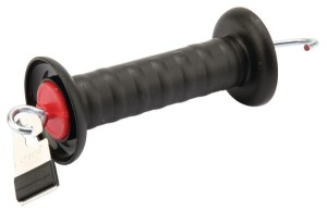 Uchwyt bramowy czarny z zapinką Litzclip do taśmy, 20 mm AKO 4494120