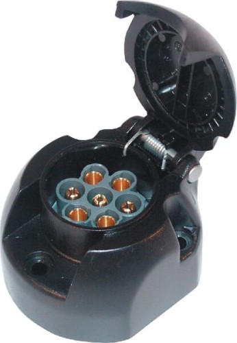 Gniazdo 7-biegunowe 12V, nadbudowane, z tworzywa Hella 8JB001943003 - Intertraktor