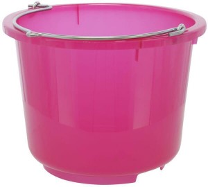 Wiadro przezroczyste, różowe 12 l 298801