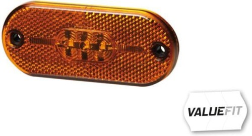 Lampa obrysowa LED, prostokątna, 12V, pomarańczowa, przykręcana, 5 LED Hella ValueFit 2PS357009001 - Intertraktor