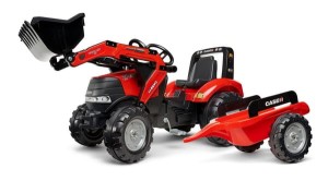 Traktor Case IH z ładowaczem czołowym i przyczepą  F996AM