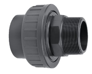Kształtka przejściowa z PCW z gwintem zew. VdL, 50 mm 1 1/2" 370050