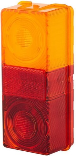 Klosz lampy, pomarańczowy/czerwony, prostokątny tylny/lewy/prawy Hella 9EL997310001 - Intertraktor