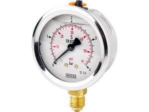 Manometr glicerynowy, Ø 63 mm 4 bar, przyłącze dolne 1/4" B711W063004D
