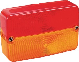Klosz lampy, czerwony/pomarańczowy, prostokątny 113x72x31mm tylny/lewy/prawy Cobo 02394020