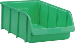 Pojemnik warsztatowy, 315x495x185 mm, zielony polipropylenowy, Linbin no. 5 Hünersdorff WE6754