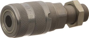 Szybkozłącze płaskie SKV-F gniazdo 1/4" gwint zewnętrzny grodziowy M16x1.5 10L SKVF06N16