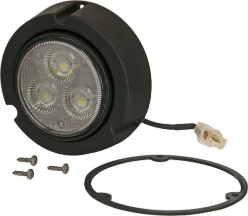 Lampa robocza LED, okrągła 36W 4000lm 10/30V Ø 119 mm z wtyczką AMP 2-pin światło rozproszone 3 LED Kramp LA10415 - Intertraktor