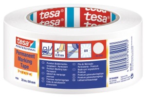 Taśma do znakowania podłóg PCW, biała, 33 m x 50 mm, TesaFLEX® T041690005693