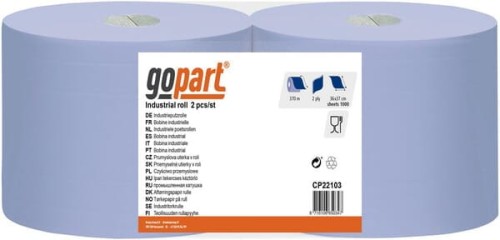 Ręcznik papierowy, niebieski w rolce, 36 cm x 370 m, 2 warstwowy, gopart CP22103 - Intertraktor