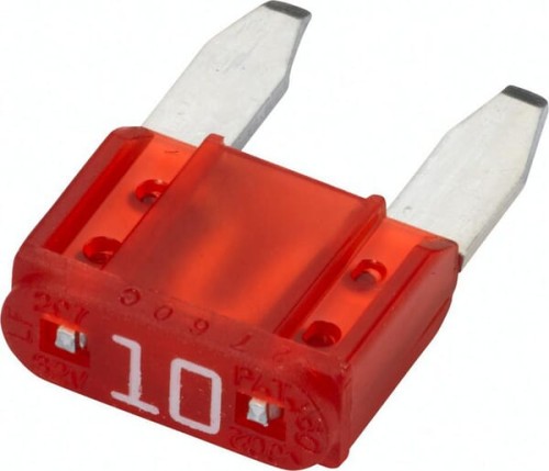 Bezpiecznik płaski Mini, 10A L=10.9 mm czerwony op. 50 szt. Hella 8JS728596141 - Intertraktor