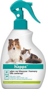Płyn na kleszcze i komary dla zwierząt, HAPPS, 200ml 15941526