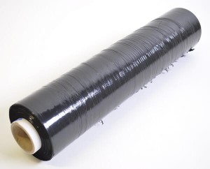 Folia stretch, 500 mm x 300 m czarna VPM13020