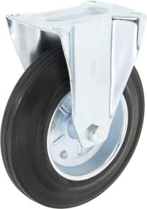Koło stałe metalowo gumowe z łożyskiem Ø 200x45 mm podstawa montażowa: 135x105 mm nośność 200 kg gopart 5181200GP