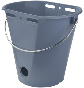 Wiadro do pojenia cieląt, "Food Safe", ze skalą, 8 l, szare, Kerbl