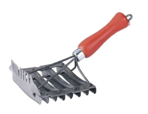 Zgrzebło metalowe dla bydła, z grzebieniem, 12 x 12,5 cm, Kerbl - Intertraktor