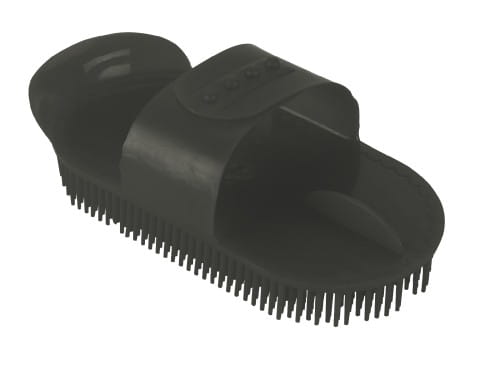 Zgrzebło igiełkowe z tworzywa, dla krów, 17,5 x 8,5 cm, czarne, Kerbl - Intertraktor