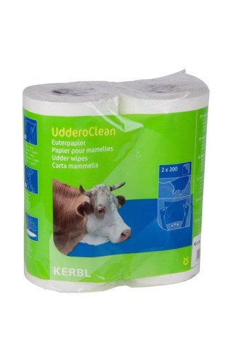 Papier do higieny wymion Uddero Clean, 24 x23 cm, na mokro i sucho, 2 x 200 list., Kerbl - Intertraktor