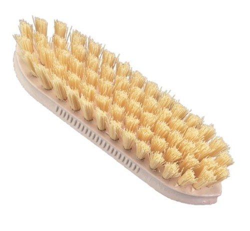Szczotka do szorowania, 22 cm, ergonomiczny grzbiet, żółta, Kerbl - Intertraktor