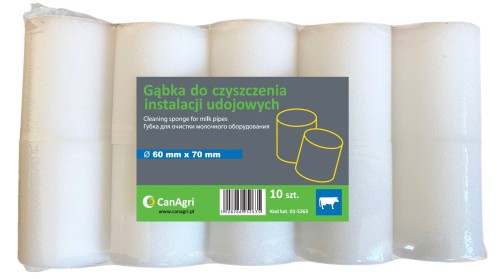 Gąbka do czyszczenia instalacji udojowych, 60 x 70 mm, 10 szt., Can Agri - Intertraktor