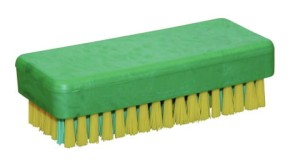 Szczotka do mycia rąk, 105 x 45 x 30 mm, zielony/żółty, włosie z poliestru, Kerbl