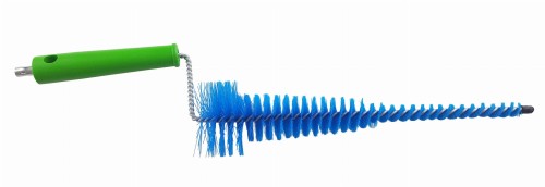 Szczotka do gum strzykowych, 3-stopniowa, zielony/niebieski, 44 cm - Intertraktor