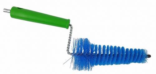 Szczotka do gum strzykowych, 2-stopniowa, zielony/niebieski, 32 cm - Intertraktor