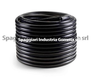 Przewód mleczny gumowy, 16 mm x 27 mm, biały pasek, 20 m, Spaggiari