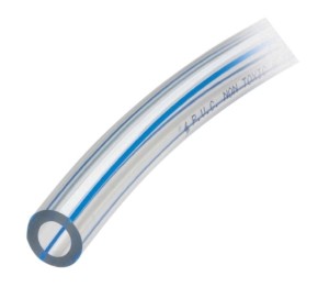 Przewód mleczny PVC, 14,5 x 24,5 mm, 30 m, 4 niebieskie paski, Spaggiari