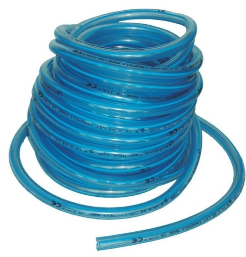 Przewód mleczny PVC, 14 x 23 mm, 25 m, 4 niebieskie paski, Spaggiari - Intertraktor