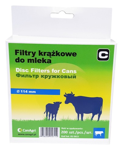 Filtr krążkowy do mleka, śr. 114 mm, 200 szt., Can Agri - Intertraktor