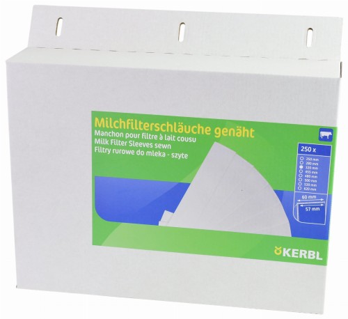 Filtr rurowy do mleka, 320 x 57 mm, 250 szt., Kerbl - Intertraktor