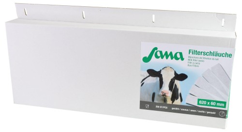 Filtr rurowy do mleka Sana, szyty, 620 x 57 mm, 75 g, 250 szt., Kerbl - Intertraktor
