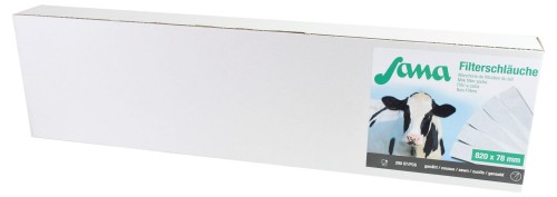 Filtr rurowy do mleka Sana, szyty, 820 x 75 mm, 75 g, 200 szt., Kerbl - Intertraktor