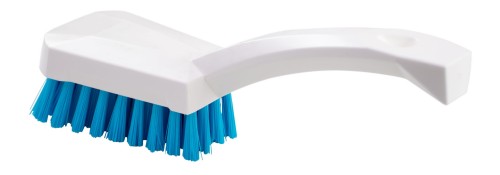 Szczotka w kształcie trapezu, z rączką, 26 cm, biała - Intertraktor