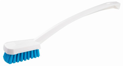 Szczotka w kształcie trapezu, z rączką, 40 cm, biała - Intertraktor