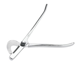 Emaskulator, zagięty, 19 cm, stal nierdzewna, Kerbl